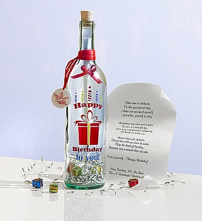 Personalized Message in a Bottle® Happy Birthday